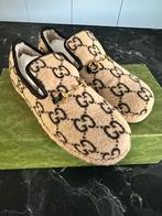 Gucci GG wool horsebit loafers/espadrille, Verzenden, Zo goed als nieuw, Zwart, Instappers