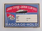 scheepvaart bagagesticker Java-China-Japan Lijn JCJL, 1939, Verzenden, Zo goed als nieuw