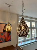 2x Oosterse hanglampen - Egyptisch/Marokkaans, Ophalen of Verzenden, Gebruikt, Metaal, Minder dan 50 cm