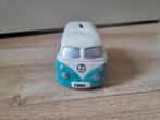 Volkswagen Bus Spaarpot – Turquoise Retro Eyecatcher, Ophalen, Zo goed als nieuw, Steen, Aardewerk of Keramiek, Vervoermiddel
