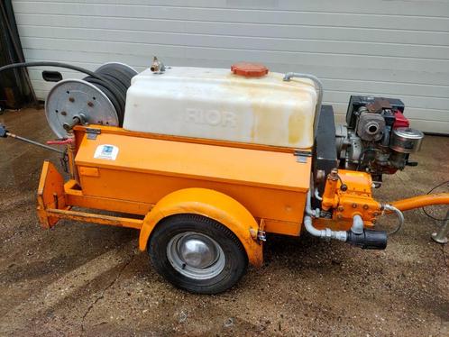 Rior hogedrukreiniger met benzine motor op aanhanger, Tuin en Terras, Hogedrukreinigers, Gebruikt, Benzine, Ophalen