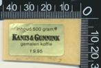 Sticker: Kanis en Gunnink - Gemalen Koffie, Ophalen of Verzenden, Zo goed als nieuw, Bedrijf of Vereniging