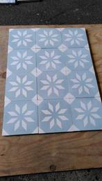 Restpartij 20x20 Portugese vloertegel met deco lichtblauw, Ophalen, Nieuw