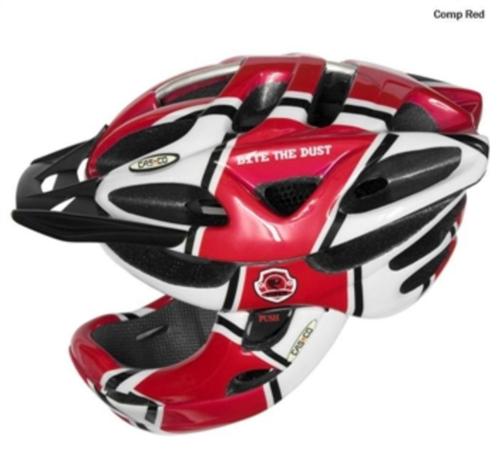 CASCO Viper MX Fietshelm met Kinbeschermer Rood-Wit M -35%!, Fietsen en Brommers, Fietsen | Crossfietsen en BMX, Nieuw, Ophalen of Verzenden