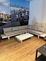 Te koop: Aluminium platform hoek lougeset 5-delig, Tuin en Terras, Ophalen, 6 zitplaatsen, Bank, Loungeset