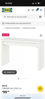 Make up tafel, Ophalen, 70 cm of meer, Zo goed als nieuw, Glas