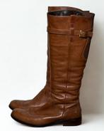 Vintage Dames Kniehoge Laarzen – Cognac Bruin Leer – Maat 39, Kleding | Dames, Hoge laarzen, Bruin, Ophalen of Verzenden, Zo goed als nieuw