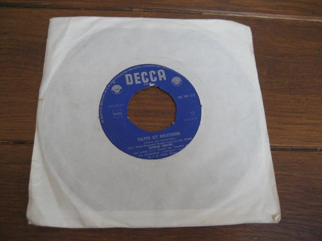 60s nl herman emmink tulpen uit amsterdam, Gebruikt, 7 inch, Single, Ophalen of Verzenden