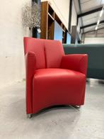 2 Nieuw Leolux Galathea Fauteuil Rood leer Design stoel, Huis en Inrichting, Fauteuils, Leolux, Nieuw, Ophalen of Verzenden, 50 tot 75 cm