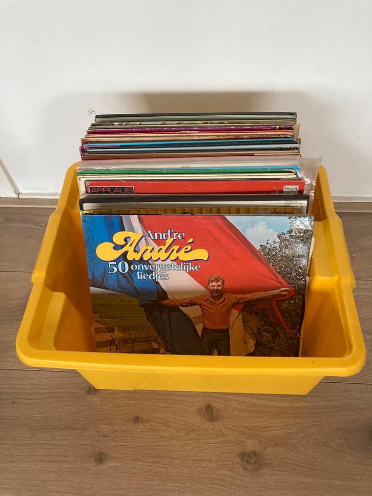 Krat met oude elpee’s, verschillende genres, Cd's en Dvd's, Vinyl | Overige Vinyl, Gebruikt, Ophalen of Verzenden