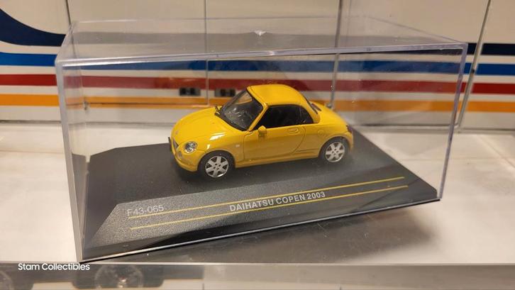 First43 Daihatsu Copen Yellow - 2003, Hobby en Vrije tijd, Modelauto's | 1:43, Zo goed als nieuw, Auto, Overige merken, Ophalen of Verzenden