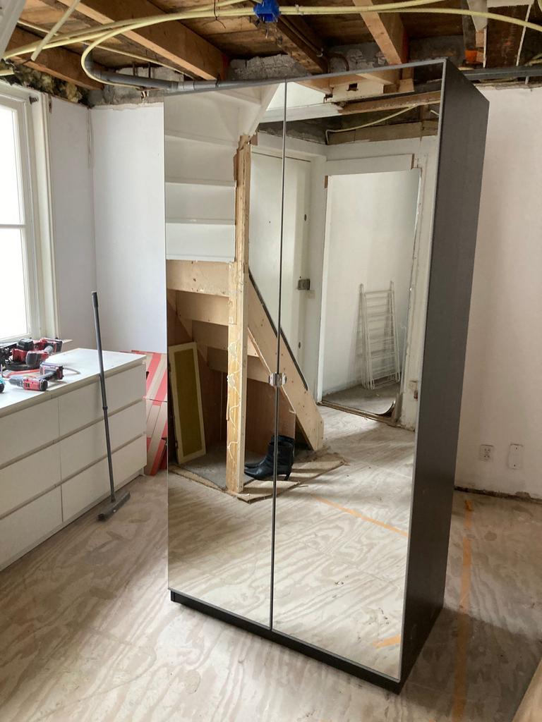 Ikea Pax Spiegeldeuren (2 stuks) - 50x195 cm, Ophalen, 50 tot 100 cm, 150 tot 200 cm, Glas