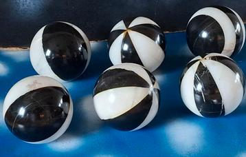 Carpet balls/Carpet bowls. Marmer. 6 stuks . 8 cm. beschikbaar voor biedingen