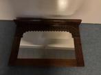 Antieke eiken spiegel izgs 45 hoog 61 breed, Ophalen, Rechthoekig, Minder dan 100 cm