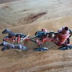 Gietijzeren brandweer wagen met paarden, Antiek en Kunst, Curiosa en Brocante, Ophalen of Verzenden