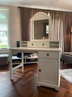 Bureau (kaptafel) wit met losse opzetstuk met spiegel, Ophalen, Gebruikt, Bureau