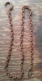 Oude antieke ketting robuust ~ ijzer metaal roest 370cm lang, Ophalen of Verzenden