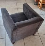 Moderne grijze fauteuil – compact en comfortabel, Ophalen, Minder dan 75 cm, Zo goed als nieuw, Stof