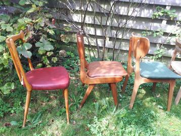 4 vintage retro stoelen deens jaren 50 / 60 beschikbaar voor biedingen