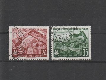 DDR 1953, Michel 380 t/m 381, Gestempeld. beschikbaar voor biedingen