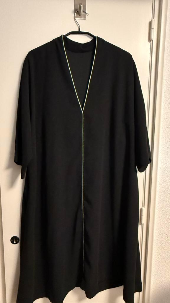 Zwarte jurk met zilveren bies, Kleding | Dames, Grote Maten, Zo goed als nieuw, Jurk, Zwart, Verzenden