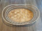 Sierlijk vintage mandje / dienblad van rotan en bamboe, Gebruikt, Mand, Ophalen of Verzenden, Riet