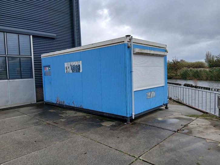 bouwkeet kantoor unit schaftkeet unit container porto cabin, Doe-het-zelf en Verbouw, Bouwketen en Schaftketen, Gebruikt, Ophalen