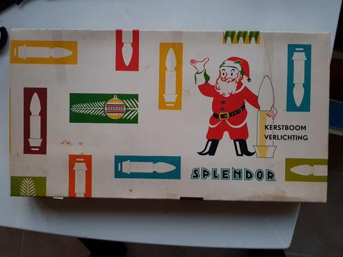 Splendor oude kerstverlichting met originele gladde lampjes., Diversen, Kerst, Gebruikt, Ophalen of Verzenden