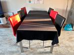Eettafel met 6 stoelen, Huis en Inrichting, Tafels | Eettafels, Ophalen, Gebruikt, 200 cm of meer, 50 tot 100 cm