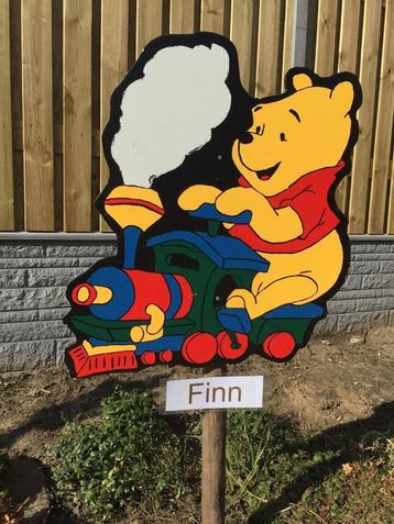 Geboortebord Winnie Poeh beer trein jongen meisje huren  beschikbaar voor biedingen