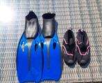 Flippers en surfschoenen maat 35, Watersport en Boten, Snorkelen, Ophalen of Verzenden, Zo goed als nieuw, Snorkelvinnen