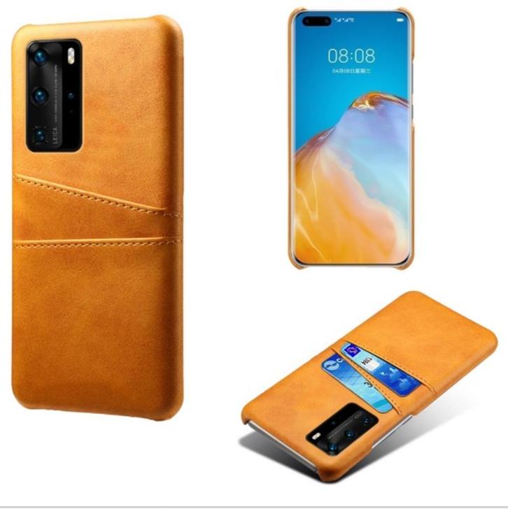 Back Cover + Glas Screenprotector voor Huawei P40 Pro _Bruin, Telecommunicatie, Mobiele telefoons | Hoesjes en Frontjes | Overige merken