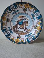 Makkum Aardewerk Bord met Ruiter, Ophalen of Verzenden