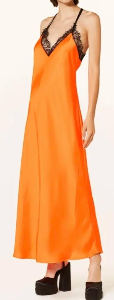 Essentiel Antwerp jurk oranje kant maat 40/42 chique 48546, Kleding | Dames, Jurken, Zo goed als nieuw, Maat 42/44 (L), Oranje