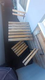 2 klapstoelen en klaptafel (French Balcony)., Tuin en Terras, 2 zitplaatsen, Gebruikt, Bijzettafel, Ophalen of Verzenden