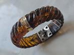 Vintage Lucite retro Klem Armband, Sieraden, Tassen en Uiterlijk, Ophalen of Verzenden, Gebruikt, Zilver