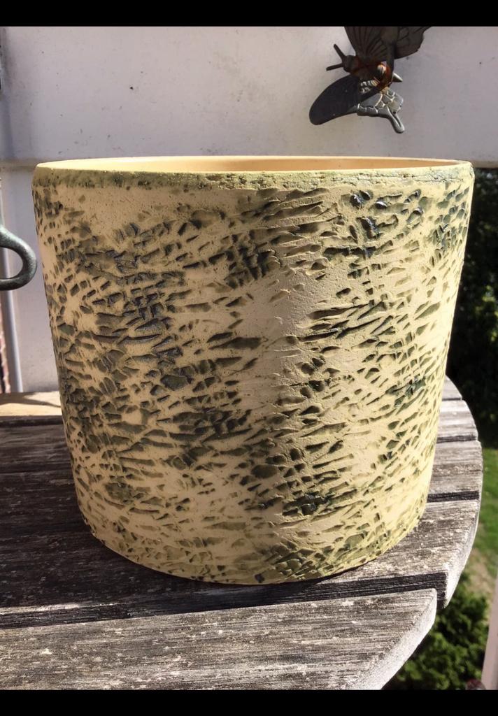 Bloempot, soort “ berkenbast “ bloem pot nét iets anders Oud, Ophalen of Verzenden