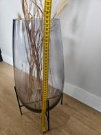 Glazen vaas met standaard, Huis en Inrichting, Woonaccessoires | Vazen, Ophalen, Overige kleuren, Glas, Minder dan 50 cm