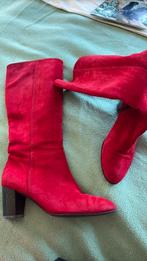 Rode suede laarzen maat 40, Ophalen of Verzenden, Zo goed als nieuw, Bruin