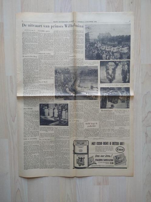 NRC - 8 December 1962. De uitvaart van Prinses Wilhelmina, Boeken, Tijdschriften en Kranten, Gelezen, Krant, Ophalen of Verzenden