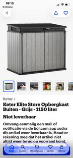 Keter Elite Store Opbergkast - Ideaal voor buiten!, Ophalen of Verzenden, Nieuw, Kunststof, Containerberging