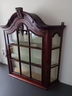 Vintage houten wand vitrinekastje, Huis en Inrichting, Kasten | Vitrinekasten, Ophalen, 50 tot 100 cm, Minder dan 100 cm, 25 tot 50 cm