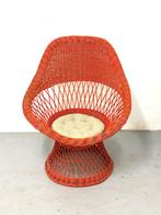 Vintage rotal stoel oranje jaren 70, Huis en Inrichting, Fauteuils, Ophalen, Zo goed als nieuw, 75 tot 100 cm, 50 tot 75 cm