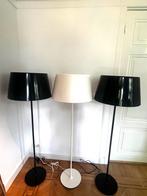 3 IKEA Kulla vloerlampen - 150cm - 2x zwart en 1x wit, Ophalen, Gebruikt, Metaal, 150 tot 200 cm