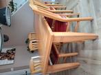Blank eiken 6 persoons eettafel met stoelen, Huis en Inrichting, Tafels | Eettafels, Ophalen, Gebruikt, Eikenhout, 200 cm of meer