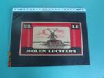 Lucifer Merk  Molen 13 x 23 Uniek, Ophalen of Verzenden, Zo goed als nieuw, Luciferdoosjes of -merken