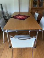 Eetkamer tafel, Metaal, Gebruikt, Vijf personen of meer, 150 tot 200 cm