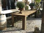 Unieke hardhouten tafels op maat gemaakt van scheepsplanken!, Ophalen, Nieuw, Rond, Hout