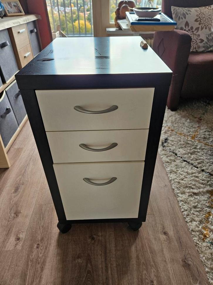 Bureauladenkast met archief, wieltjes, Huis en Inrichting, Kasten | Ladekasten, Minder dan 100 cm, 50 tot 100 cm, 25 tot 50 cm