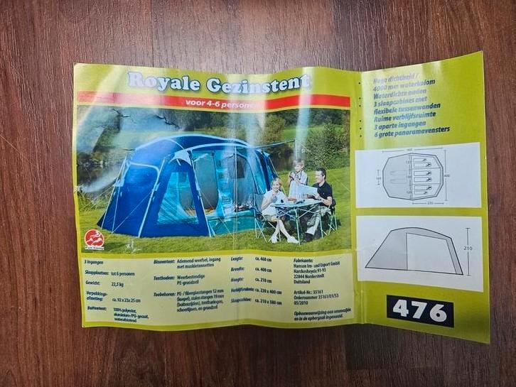 Royale Gezinstent voor 4-6 personen, Caravans en Kamperen, Tenten, Ophalen
